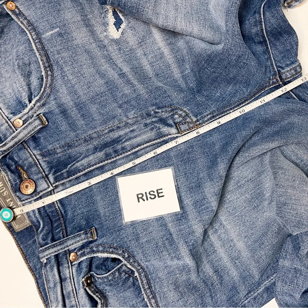 J. Crew Point Sur High Rise Straight Jeans 29 8 distressed cropped ankle stretch